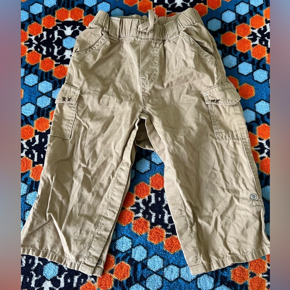 Gap Khaki Cargo Pants Fold up bottom baby boy